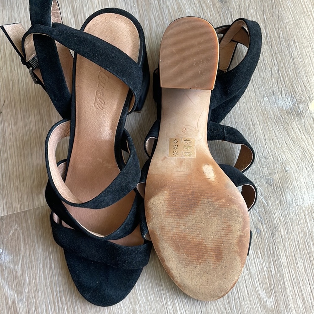 Madewell | The Maria Suede Strap Heel Sandals size 8 - Picture 8 of 9